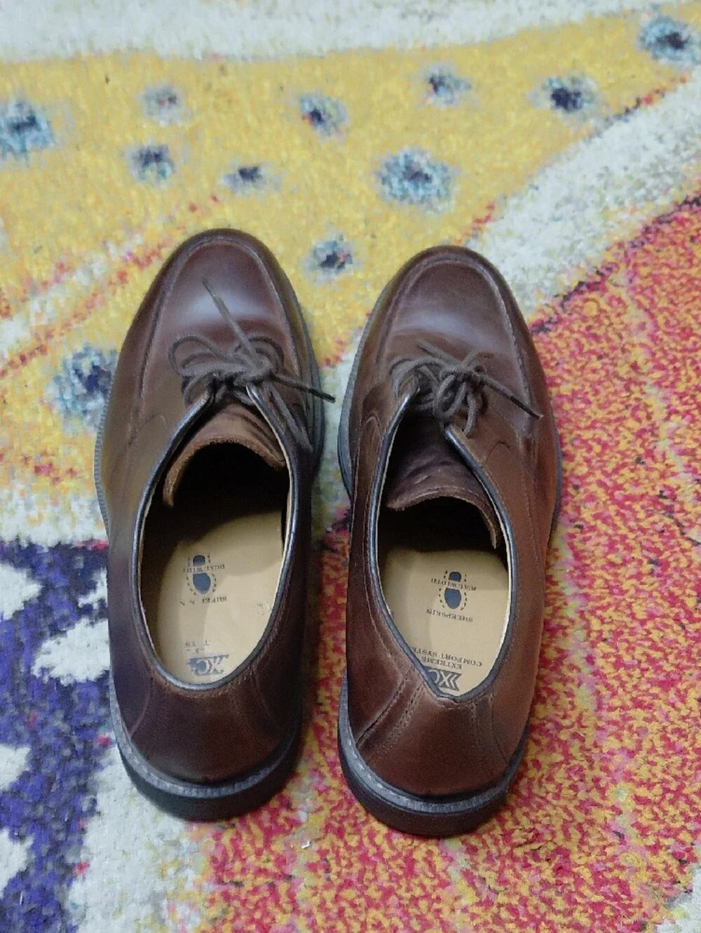 Johnston & Murphy Brown Leather Moc Toe Lace-Up Oxfords